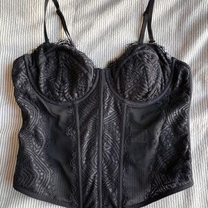Garage Black Lace Top
